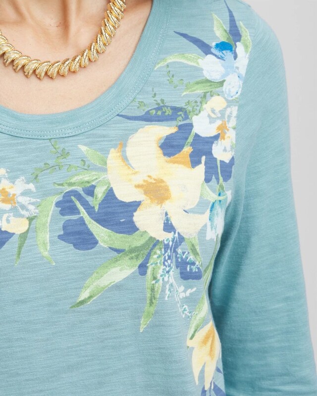 Slub Scoop Neck Tee - image 4